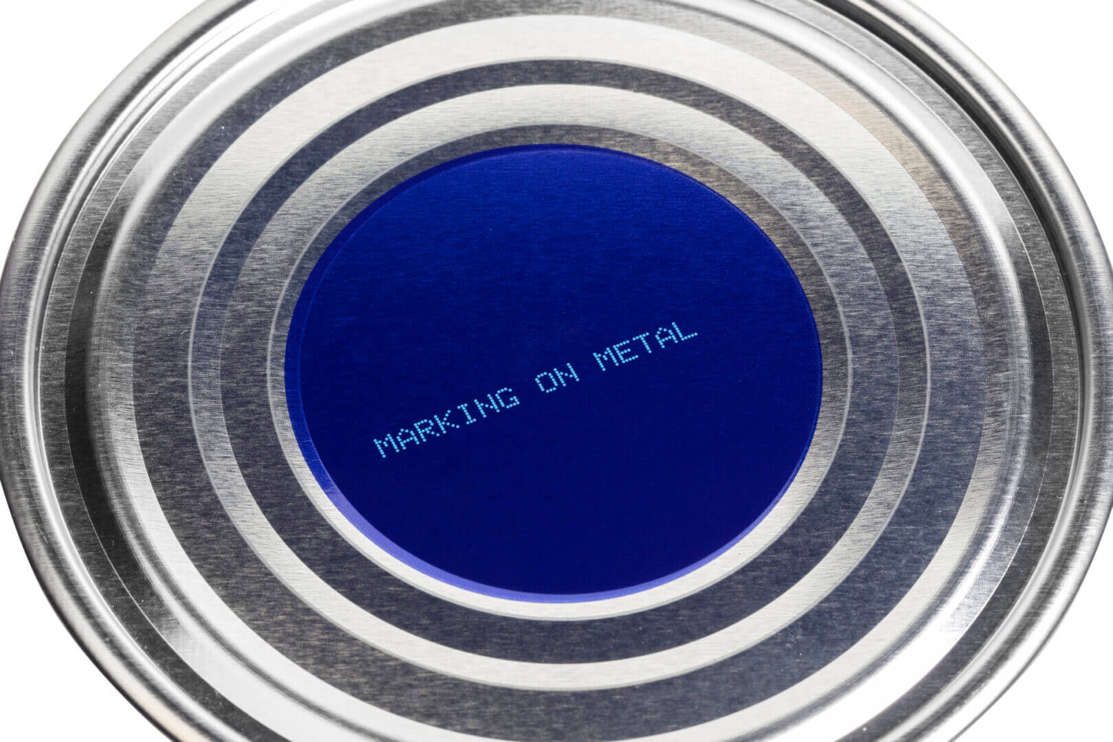 Metal can with "Marking on Metal"